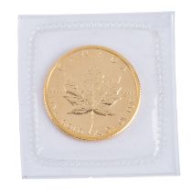 Kanada - 5 Dollars 1987, Maple Leaf, GOLD,