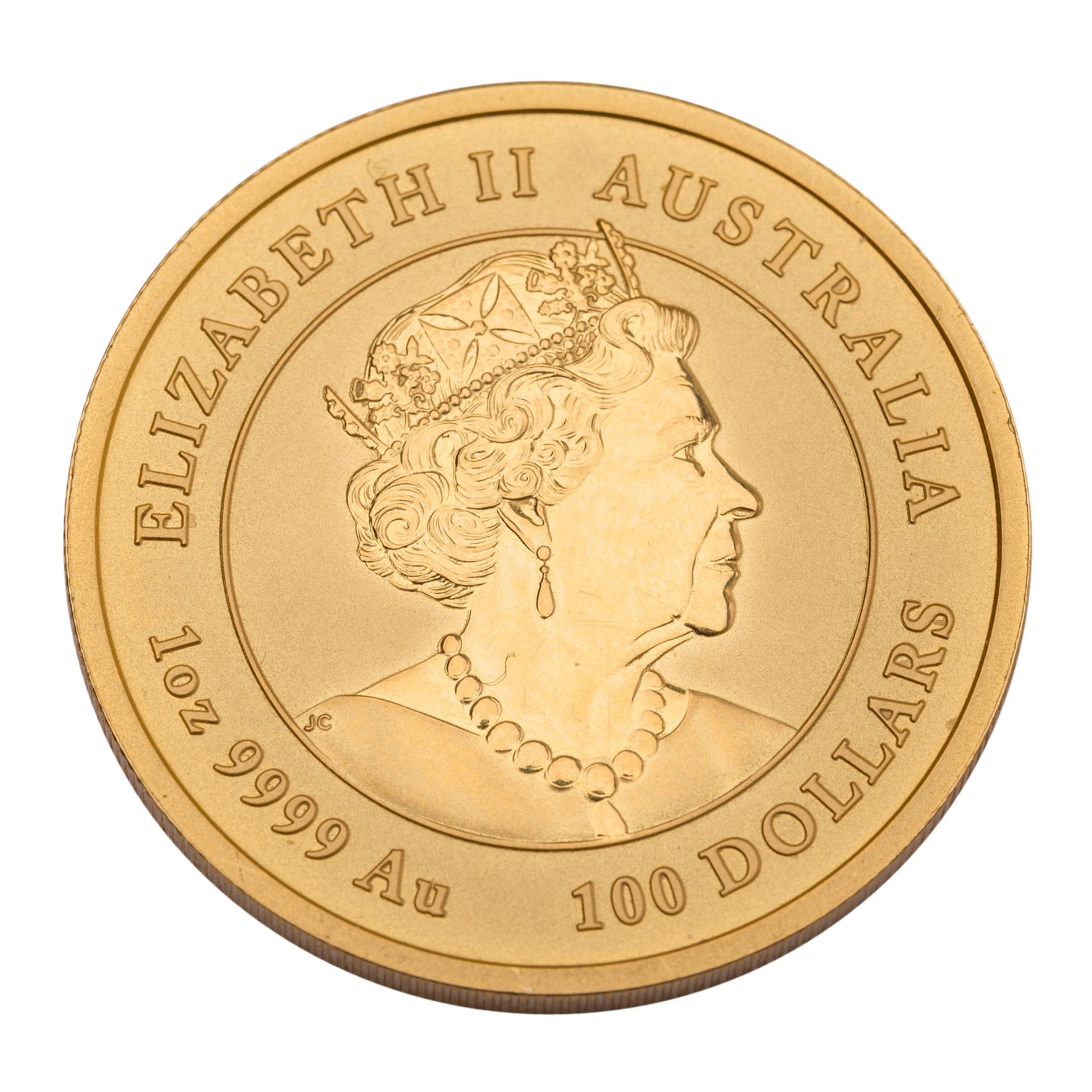 Australien - 100 Dollars 2022, Jahr des Tigers, Lunar III, GOLD, - Bild 2 aus 2