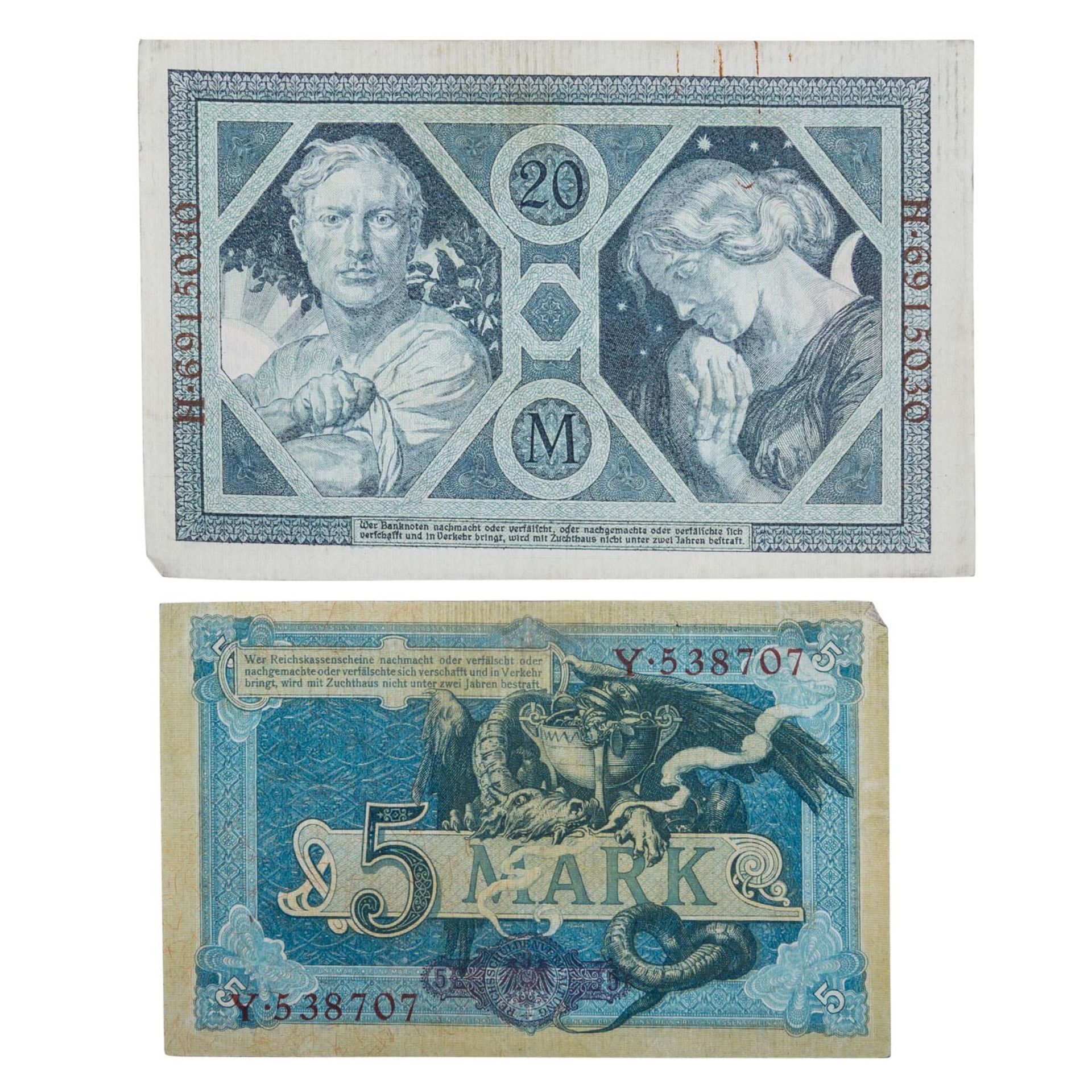 Kleine gemischte Banknotensammlung 19./20.Jh. - - Image 5 of 5