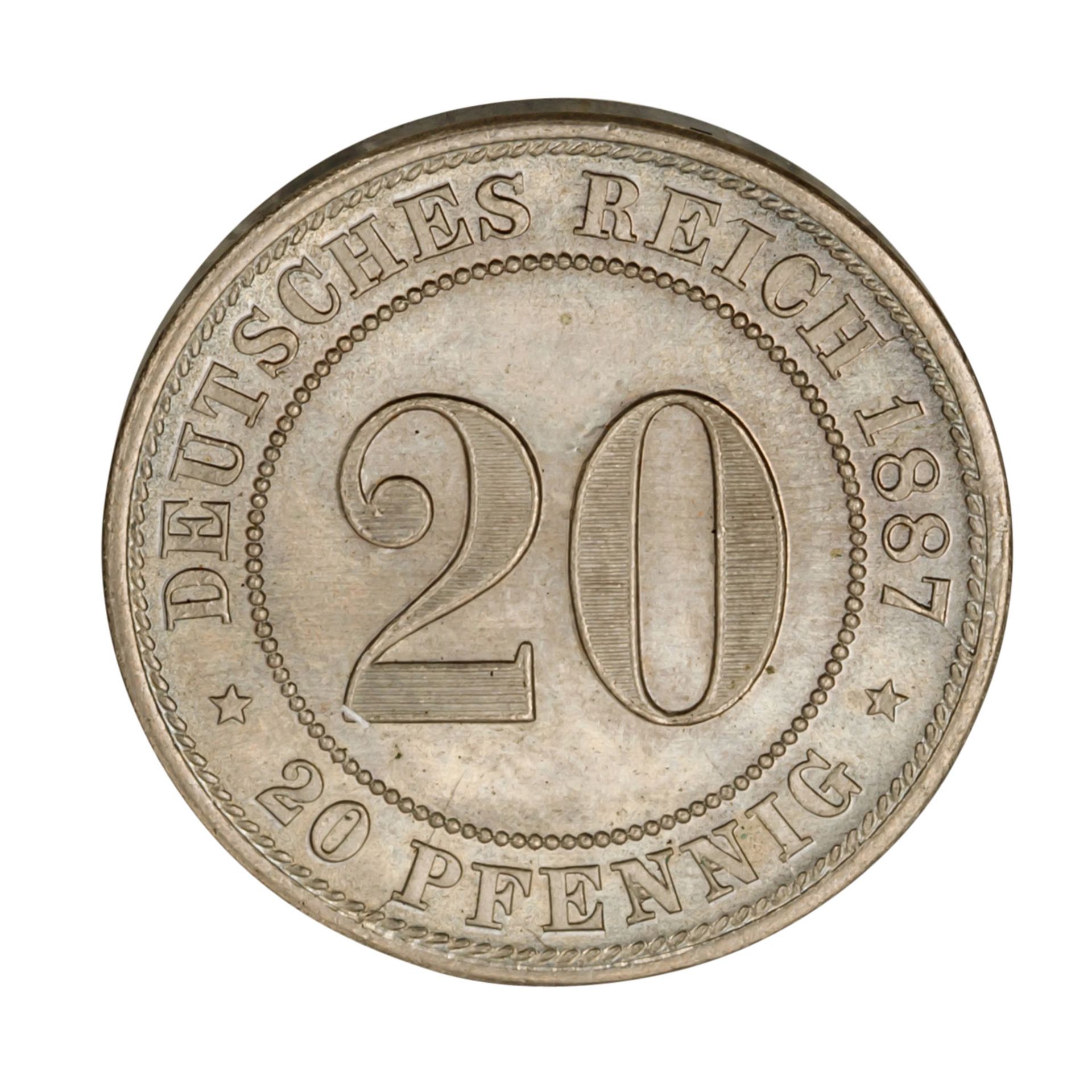 Deutsches Kaiserreich - 20 Pfennig 1887/G (Karlsruhe),