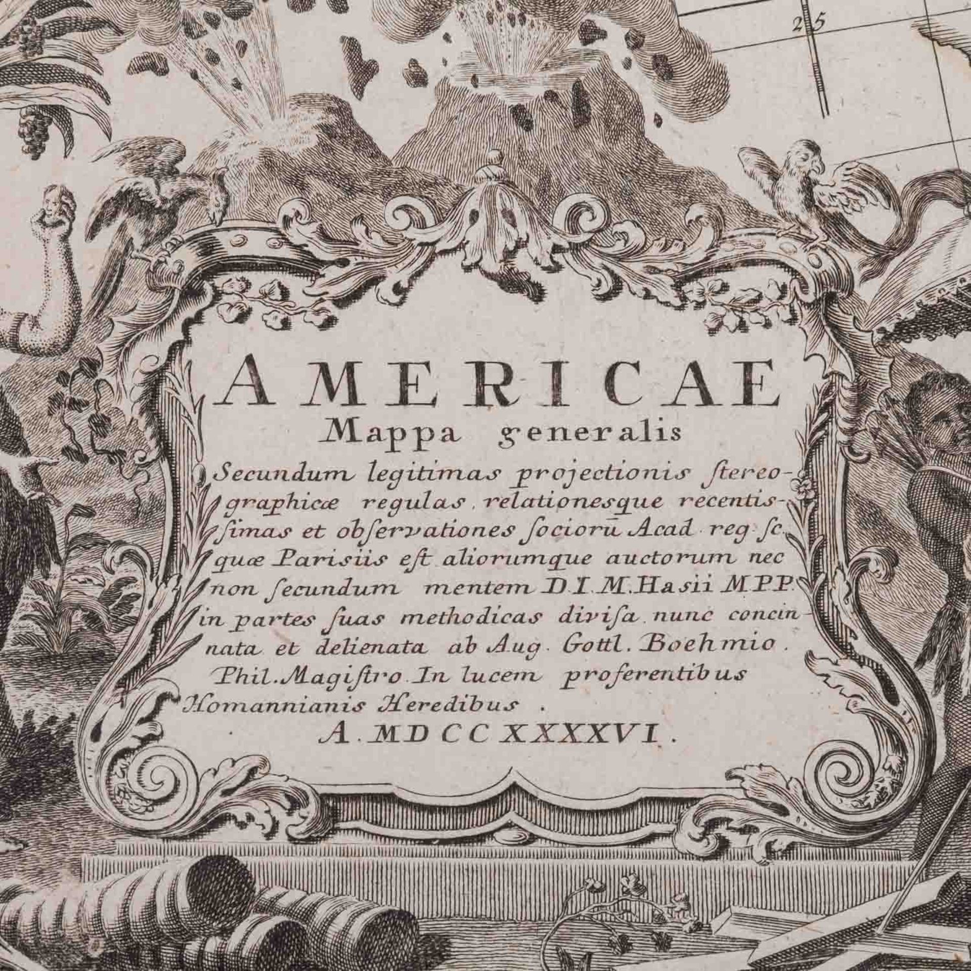 Historische Kupferstichkarte Amerika 18. Jhd. - - Image 2 of 4