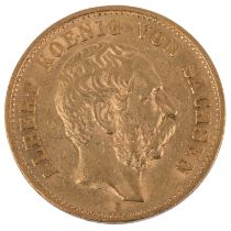Sachsen/Gold - 20 Mark 1894/E, Albert (1873-1902),