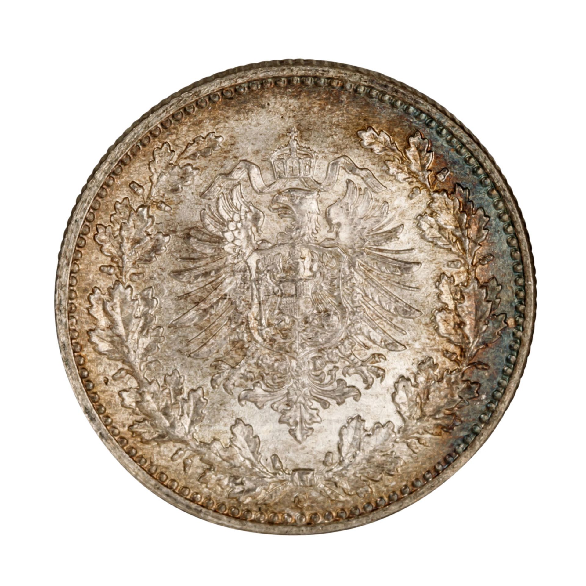 Deutsches Kaiserreich - 50 Pfennig 1877/C (Frankfurt), - Image 2 of 2