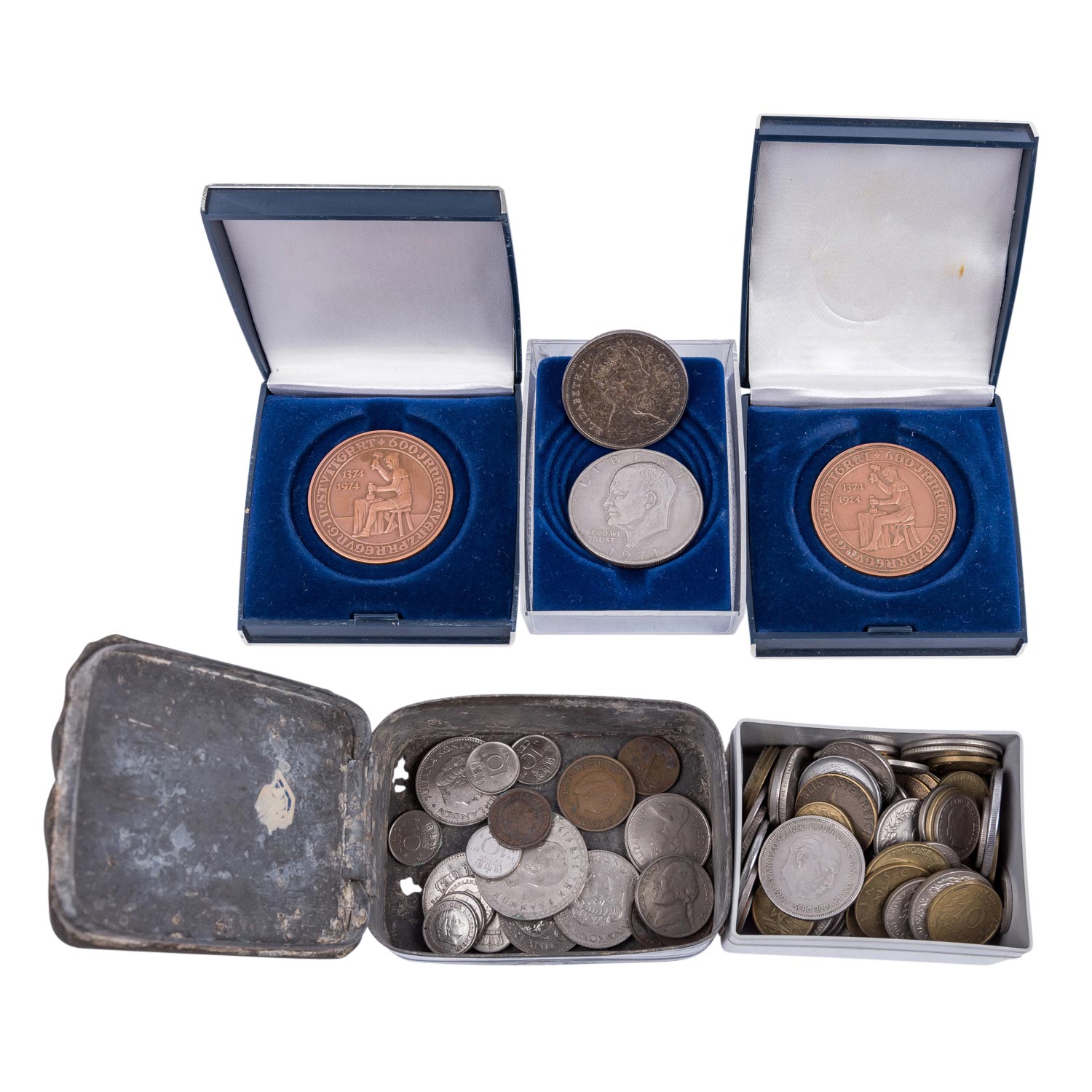 Ca. 3 kg Münzen in einer Blechbox, - Image 4 of 4