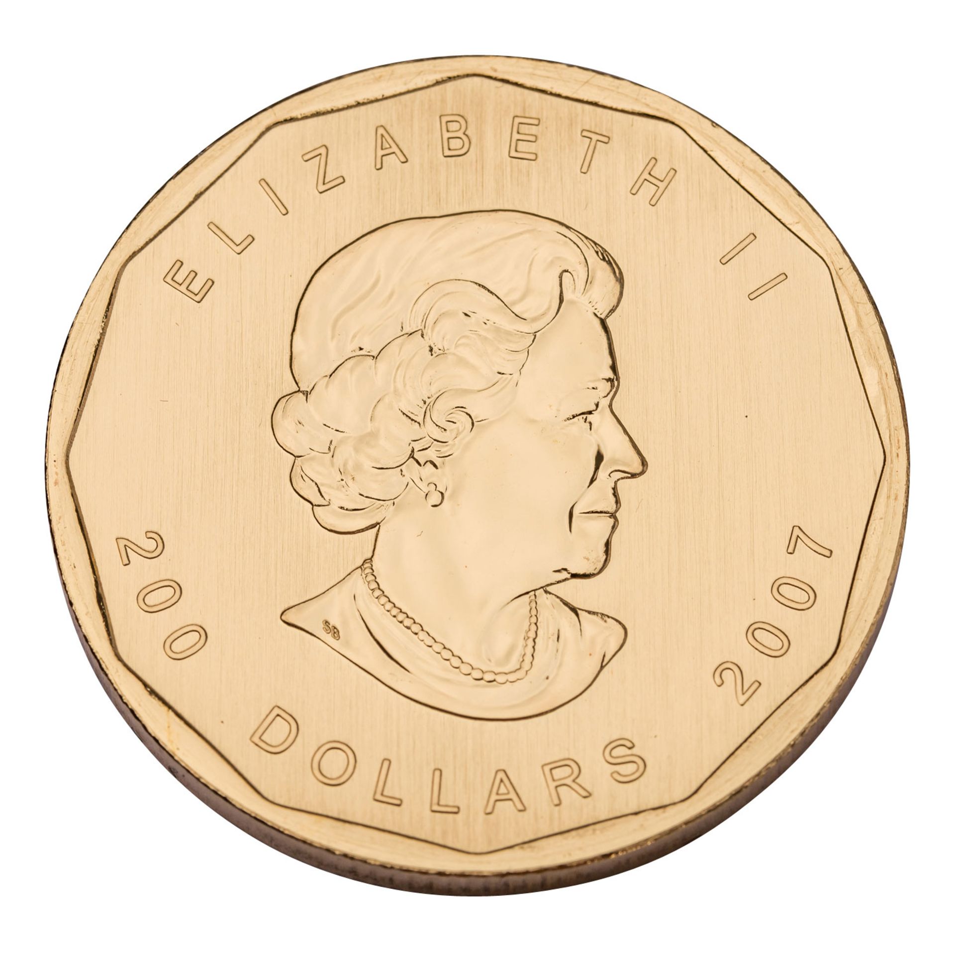 Kanada - 200 Dollars 2007, Maple Leaf, GOLD, - Image 2 of 3
