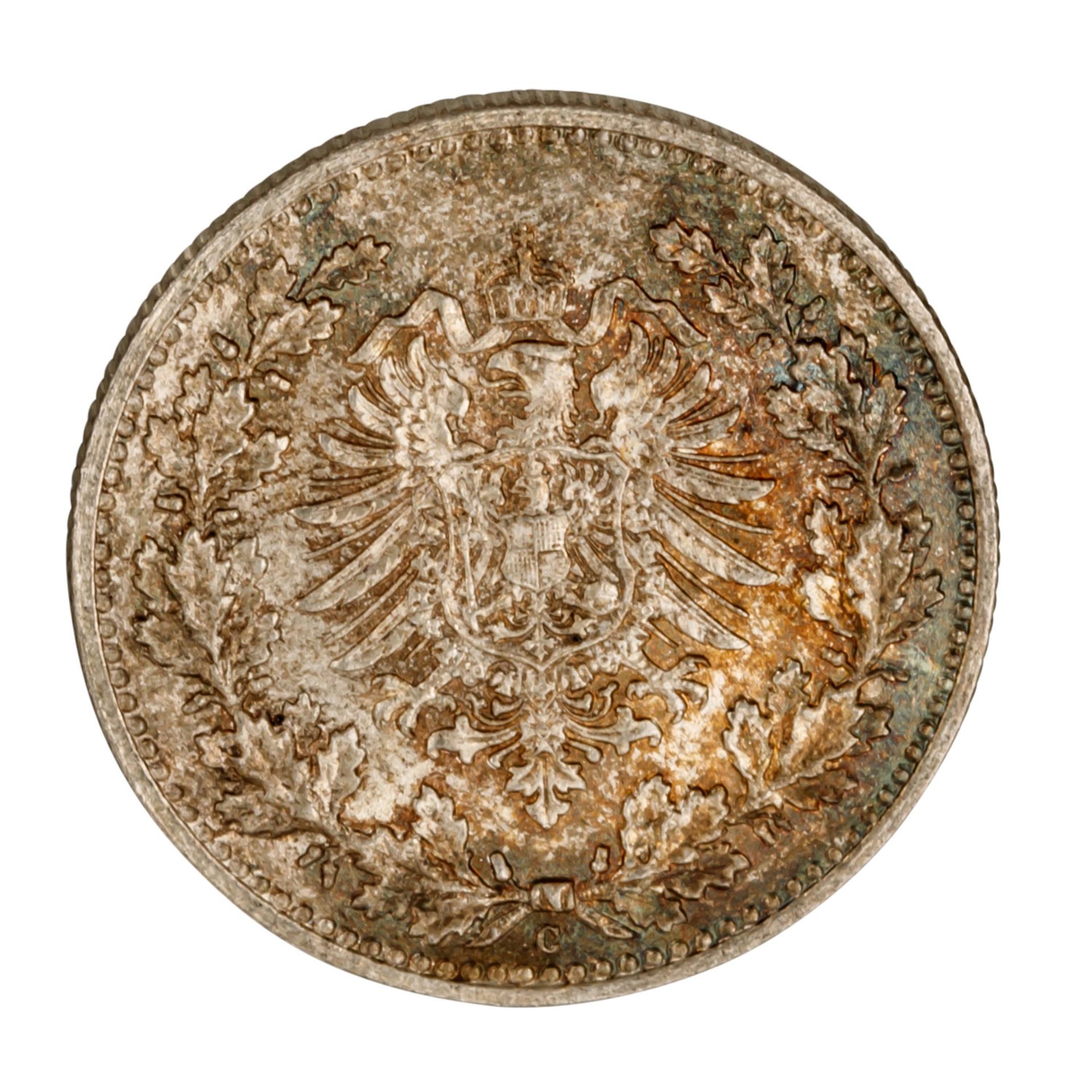 Deutsches Kaiserreich - 50 Pfennig 1877/C (Frankfurt), - Image 2 of 2