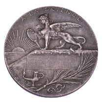 Frankreich - Versilberte Bronzemedaille o.J., Auf die Wissenschaft,