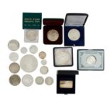 Kleines gemischtes Silber-Konvolut mit Münzen & Medaillen. 19 Stück.