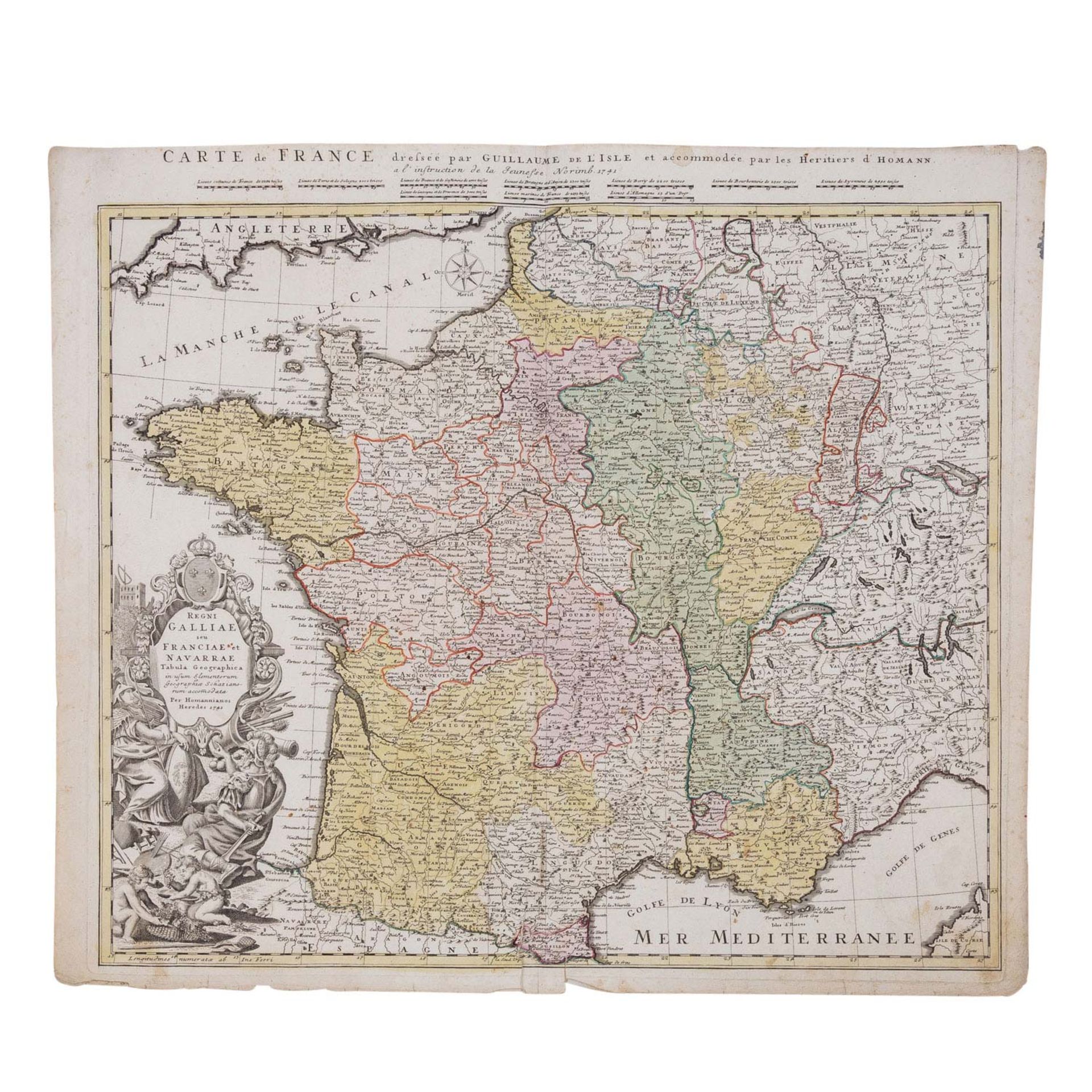 Historische Kupferstichkarten Belgien, Frankreich und Elsass, 17. und 18. Jhd. - Image 2 of 9