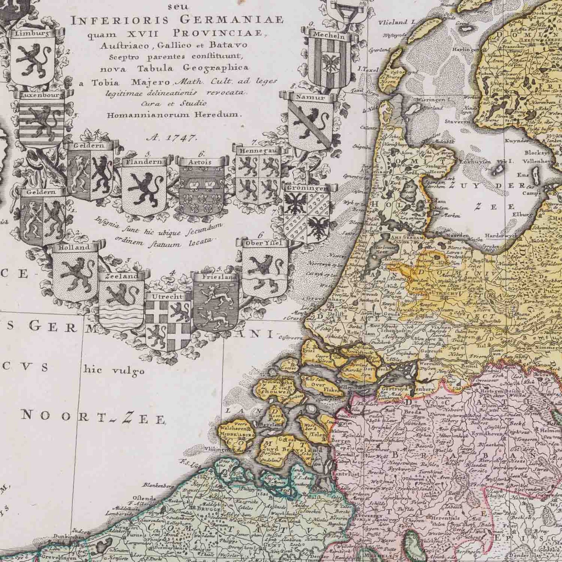 Historische Kupferstichkarten Belgien, Frankreich und Elsass, 17. und 18. Jhd. - Image 6 of 9