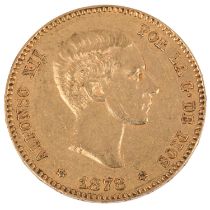 Spanien /GOLD - Alfons XII. 25 Pesetas 1878-M