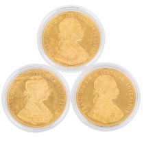 3 x Österreich/Gold - 4 Dukaten 1915/NP, Franz Joseph,