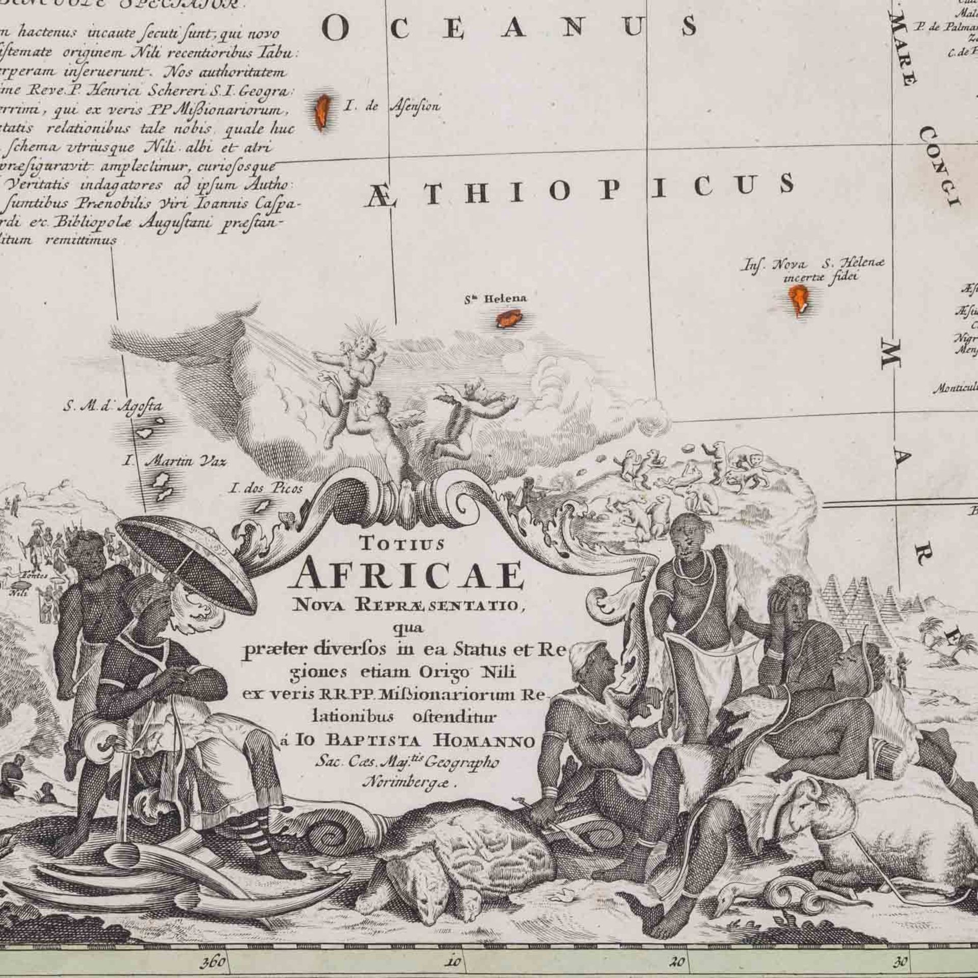 Historische Kupferstichkarte Afrika 18. Jhd.- - Image 3 of 4