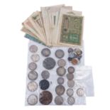 Zusammenstellung von hist. Münzen, Medaillen und Banknoten -