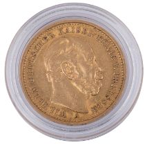 Preussen/GOLD - 20 Mark Wilhelm I. 1886 A