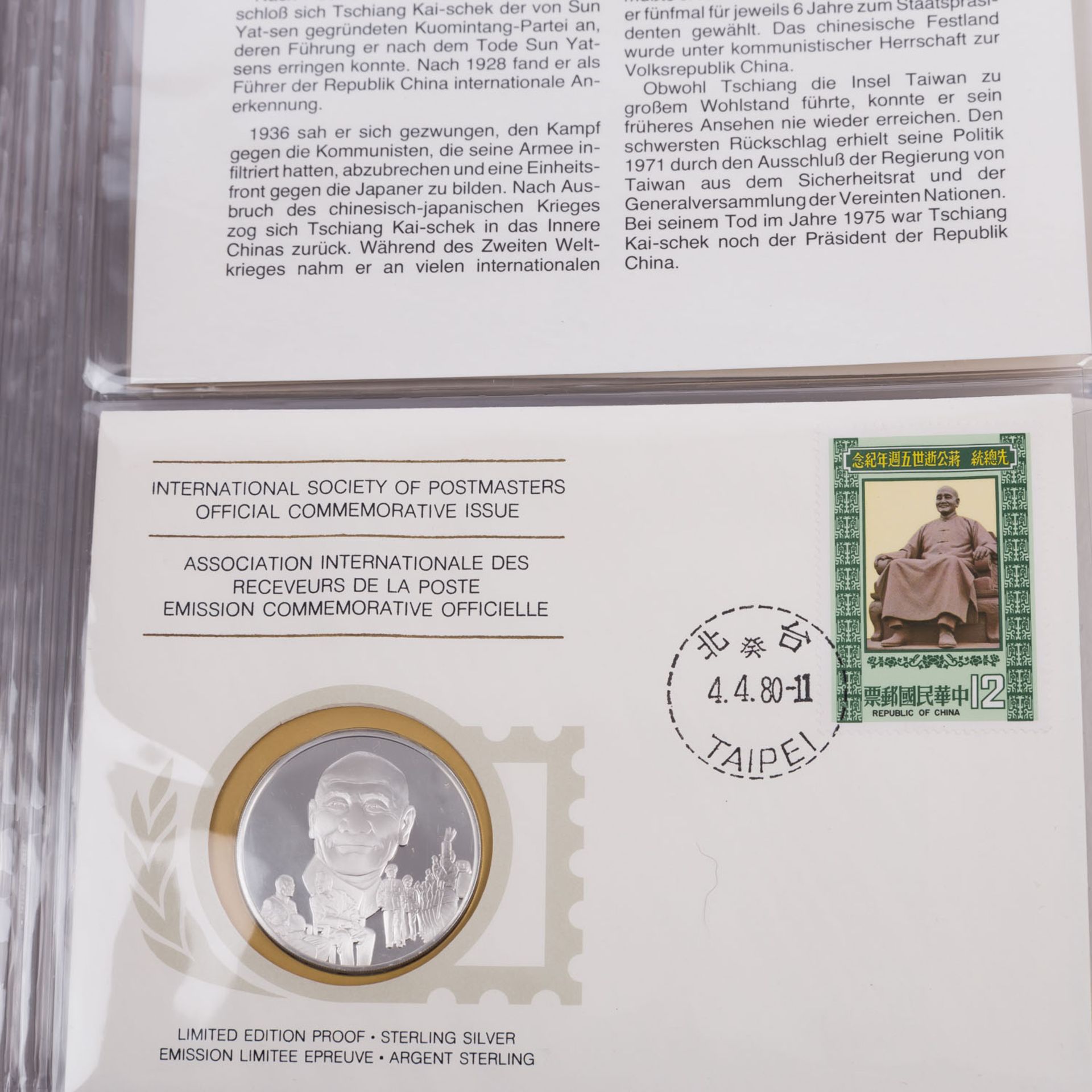 Ca. 49 Postoffice Master Briefe mit Sterling Silber Medaillen,  - Bild 6 aus 6