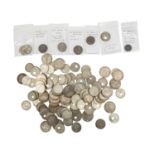 Gemischtes Silber-Konvolut mit vielen Münzen des Dritten Reichs. Ca. 120 Stück.