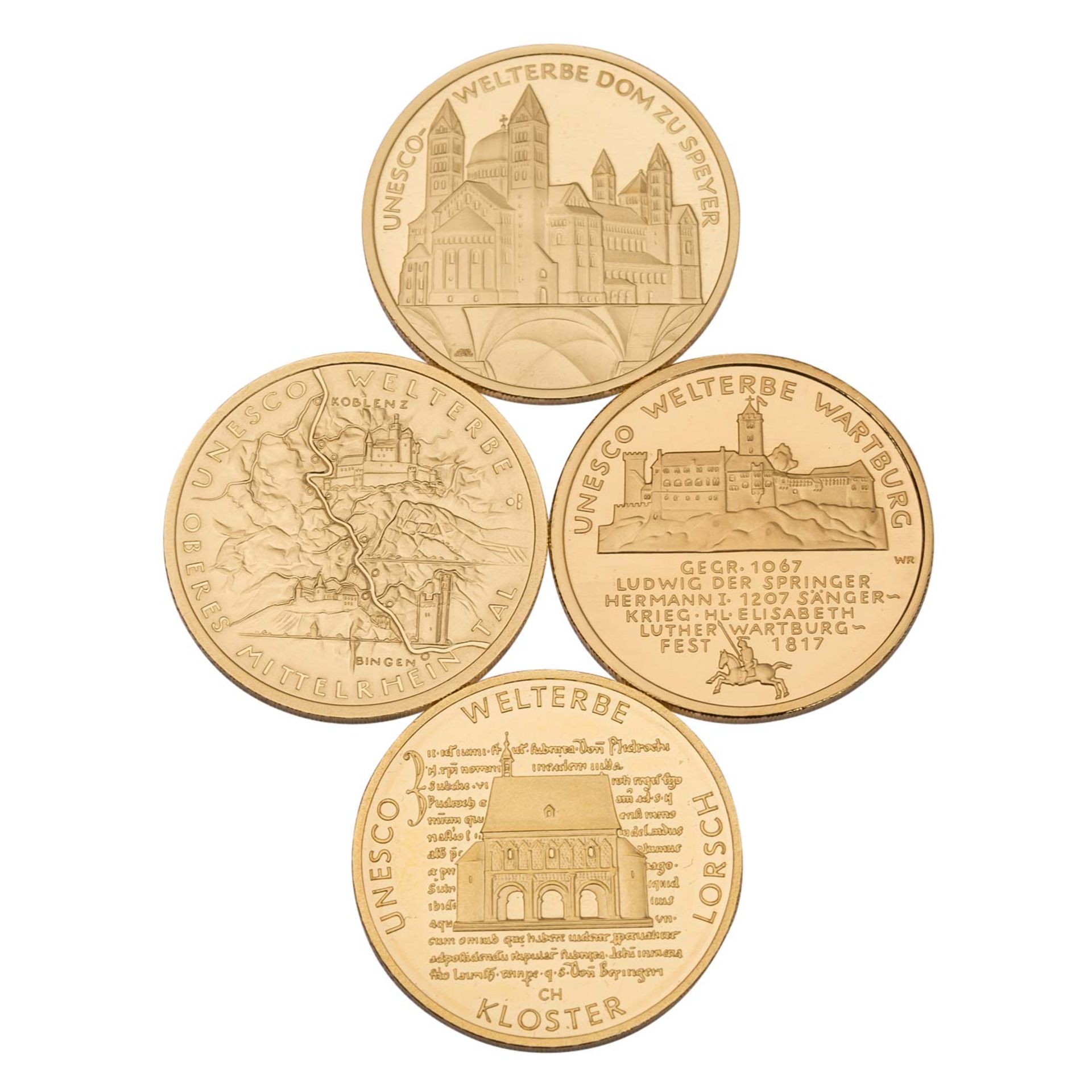BRD /GOLD-Lot mit 4x 100€ Gedenkmünzen à 1/2 Unze - Image 2 of 2