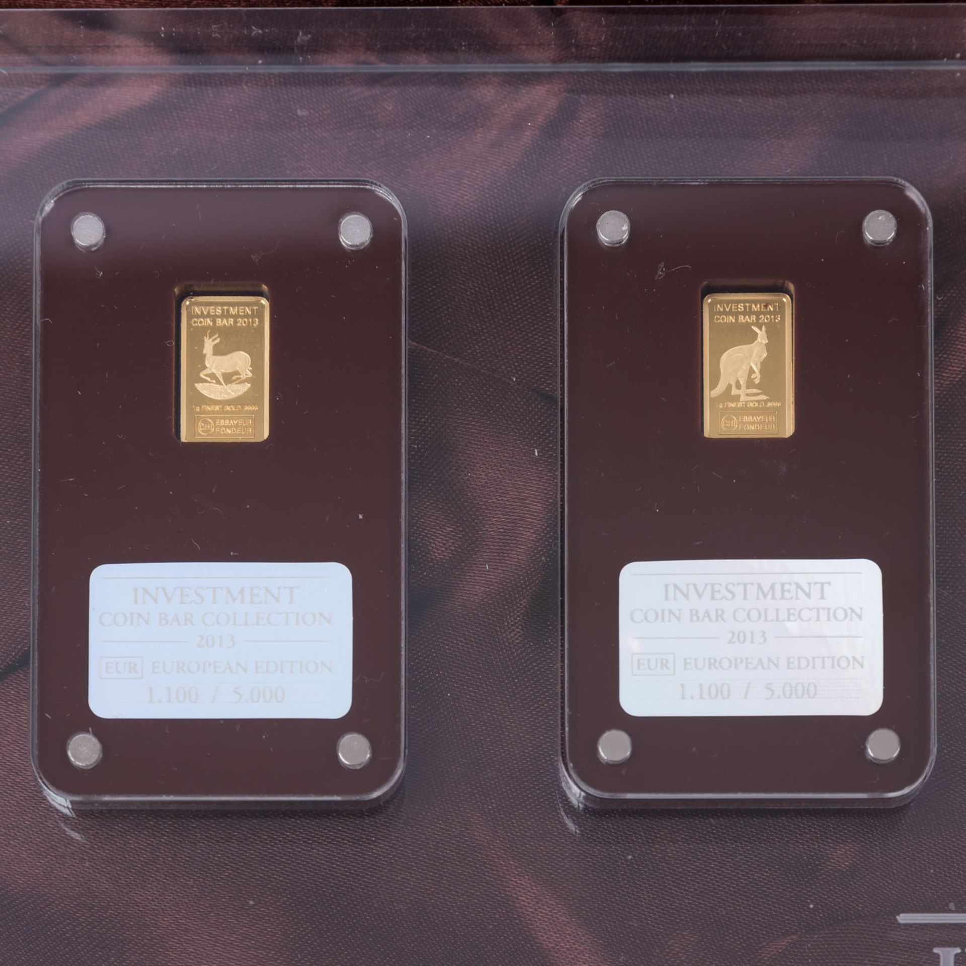 Gabun/GOLD - 7 x 3000 Francs CFA Goldmünzbarren Tribute Edition 2013. - Image 2 of 5