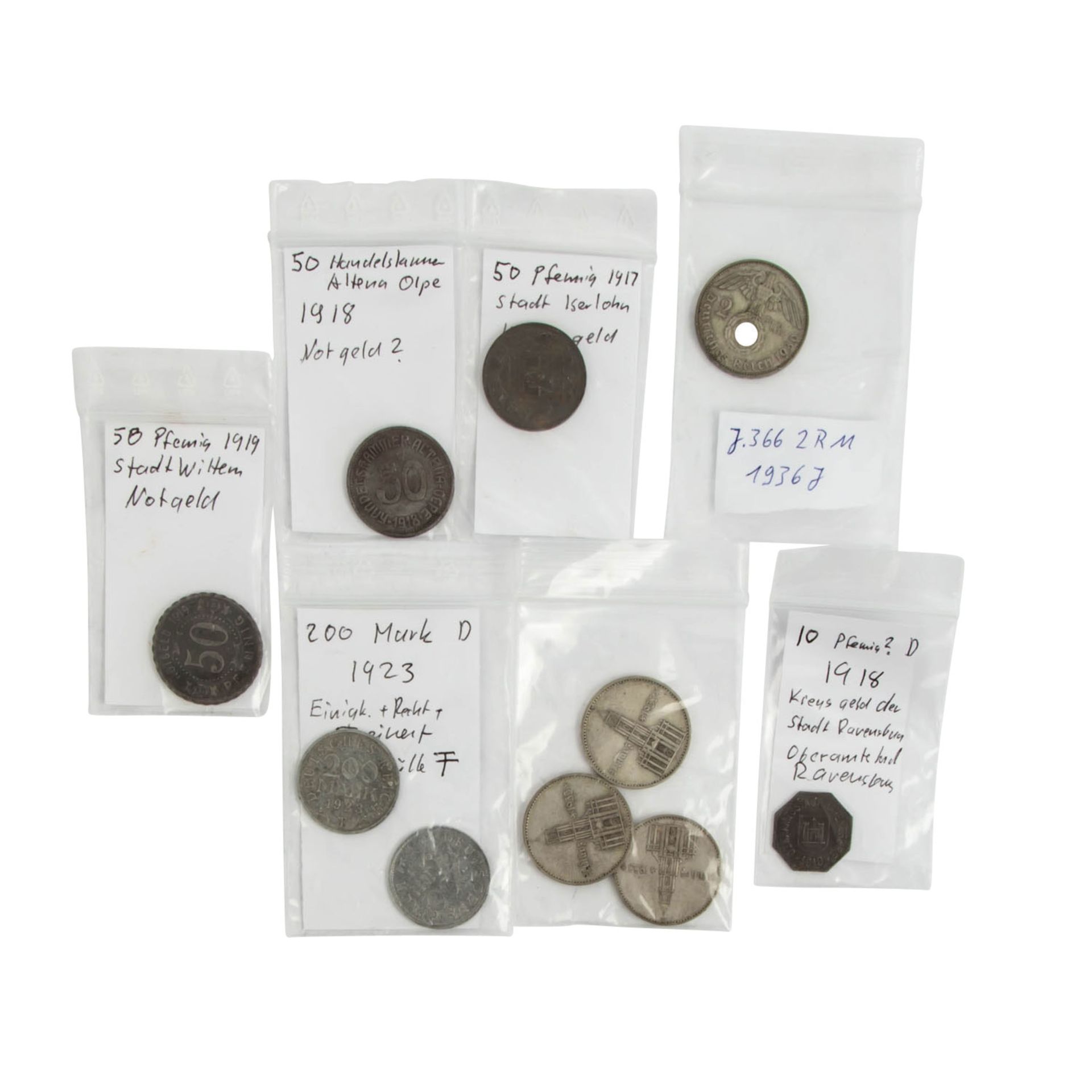 Gemischtes Silber-Konvolut mit vielen Münzen des Dritten Reichs. Ca. 120 Stück. - Bild 2 aus 5
