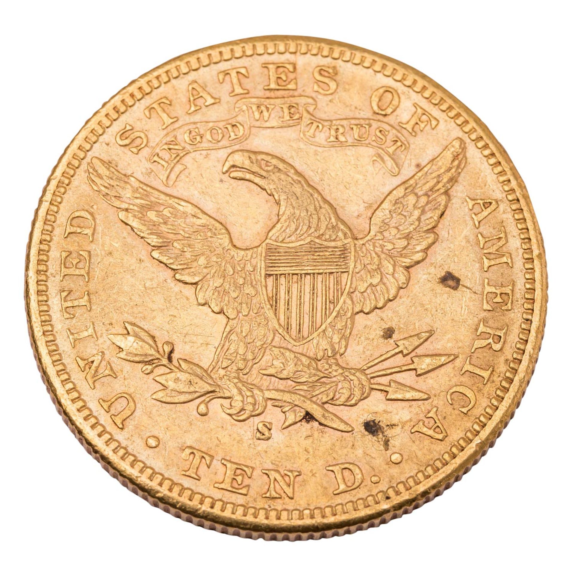 USA /GOLD - 10 $ Eagle Liberty Head 1906-S - Bild 2 aus 2