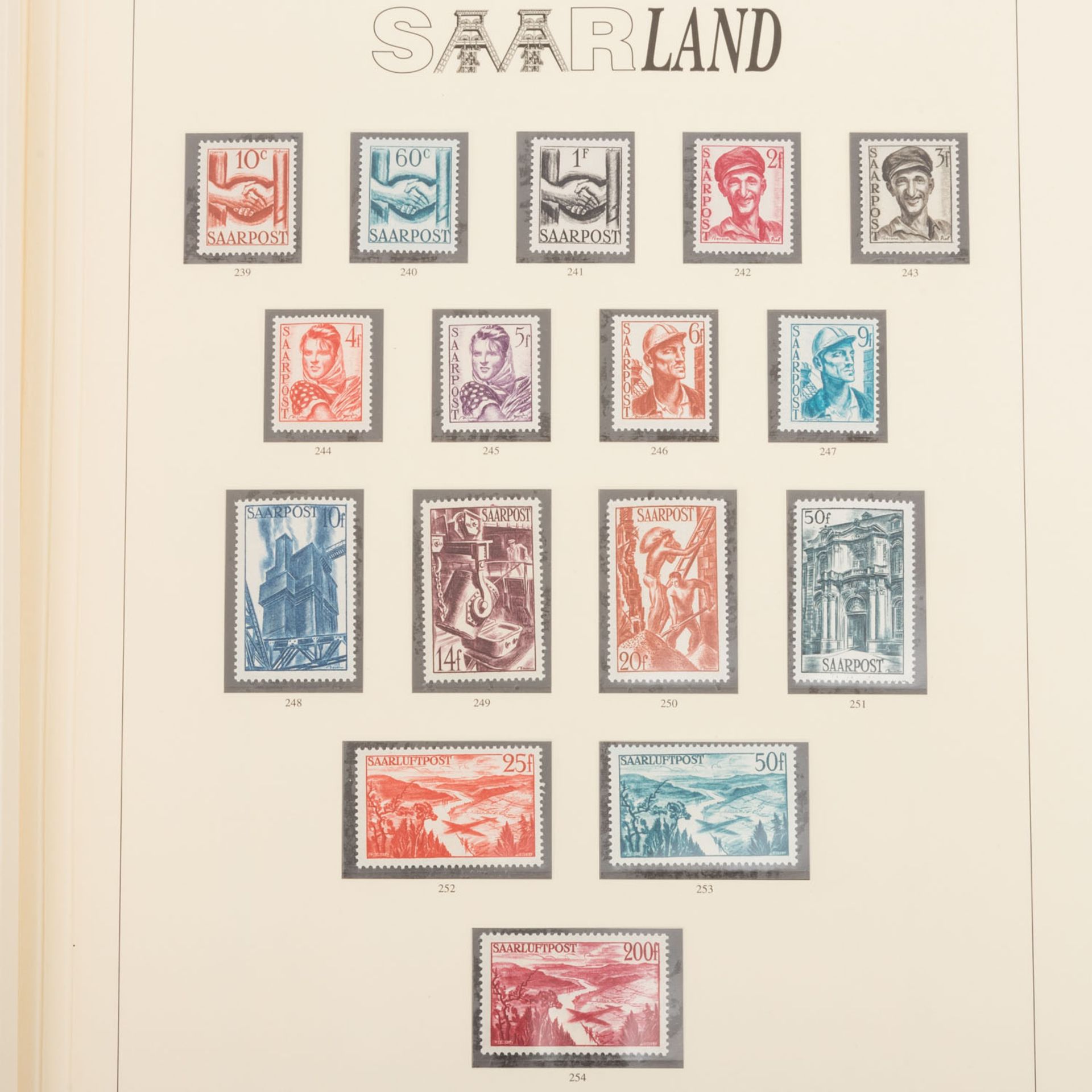 Sammlung Saarland - 1947-1959 **  - Bild 4 aus 6
