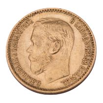 Russland - 5 Rubel 1899, Zar Nikolaus II., GOLD,