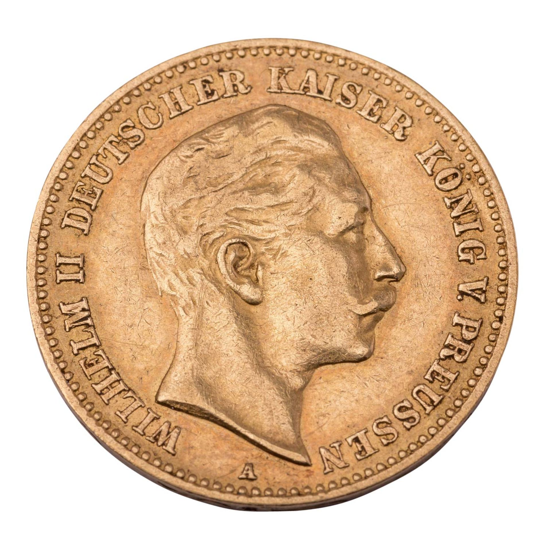 Deutsches Kaiserreich / Preussen - 10 Mark 1903/A, GOLD, - Image 2 of 2