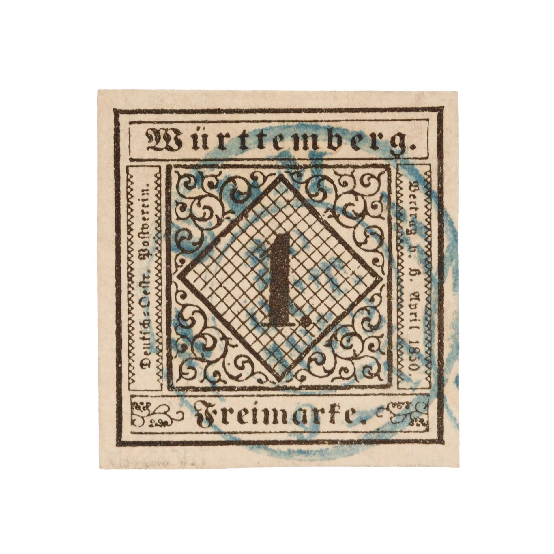 Altdeutschland - Württemberg 1851 O - Bild 2 aus 13