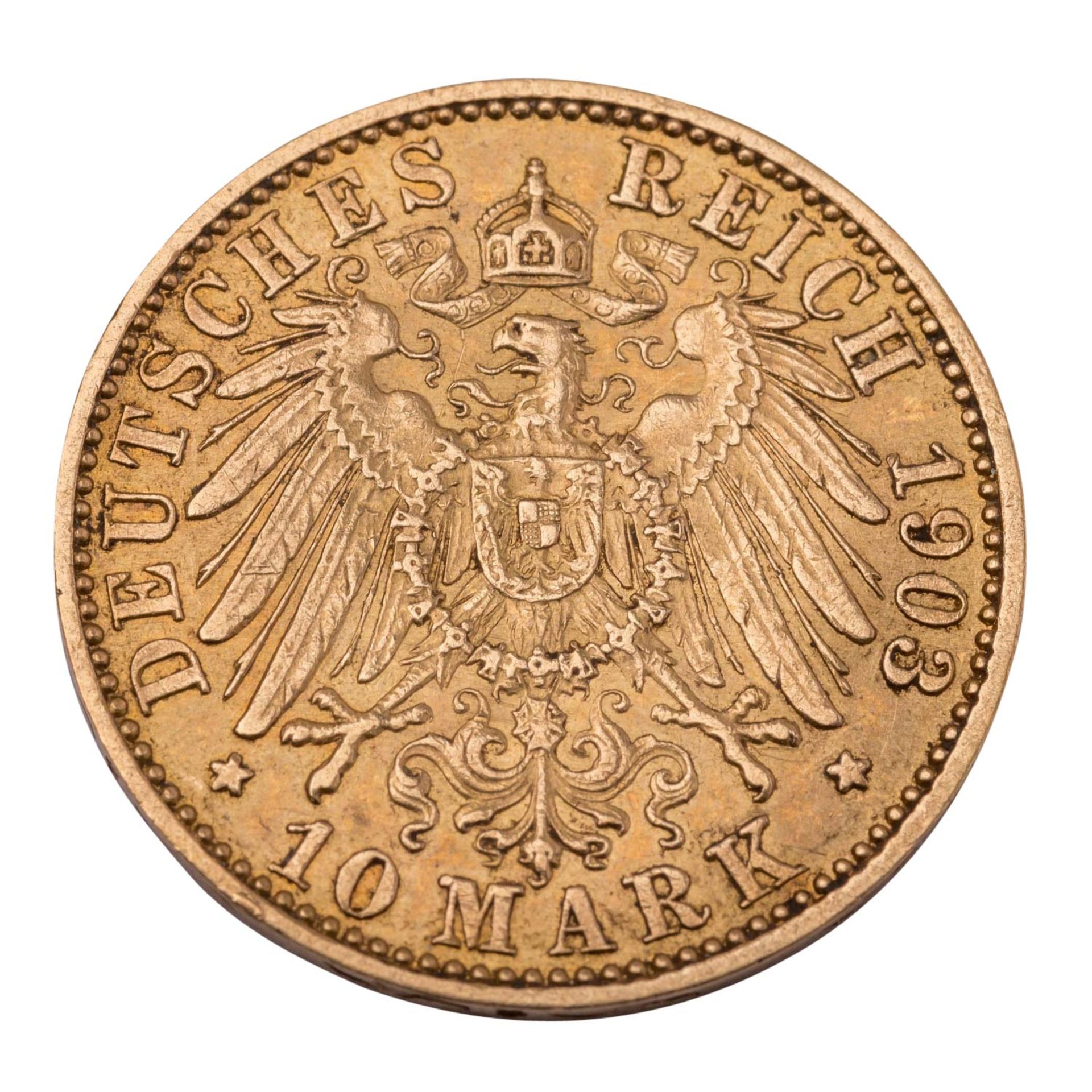 Deutsches Kaiserreich / Preussen - 10 Mark 1903/A, GOLD,