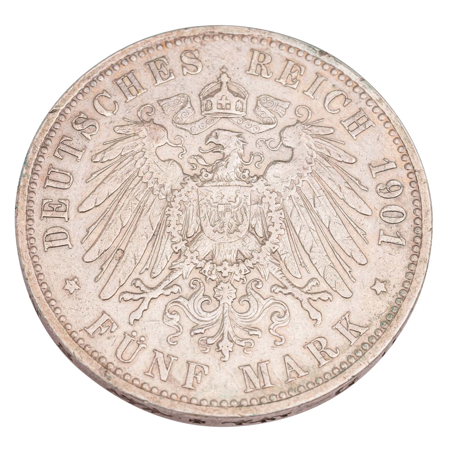 Deutsches Kaiserreich / Oldenburg - 5 Mark 1901, Grossherzog Friedrich August, - Image 2 of 2