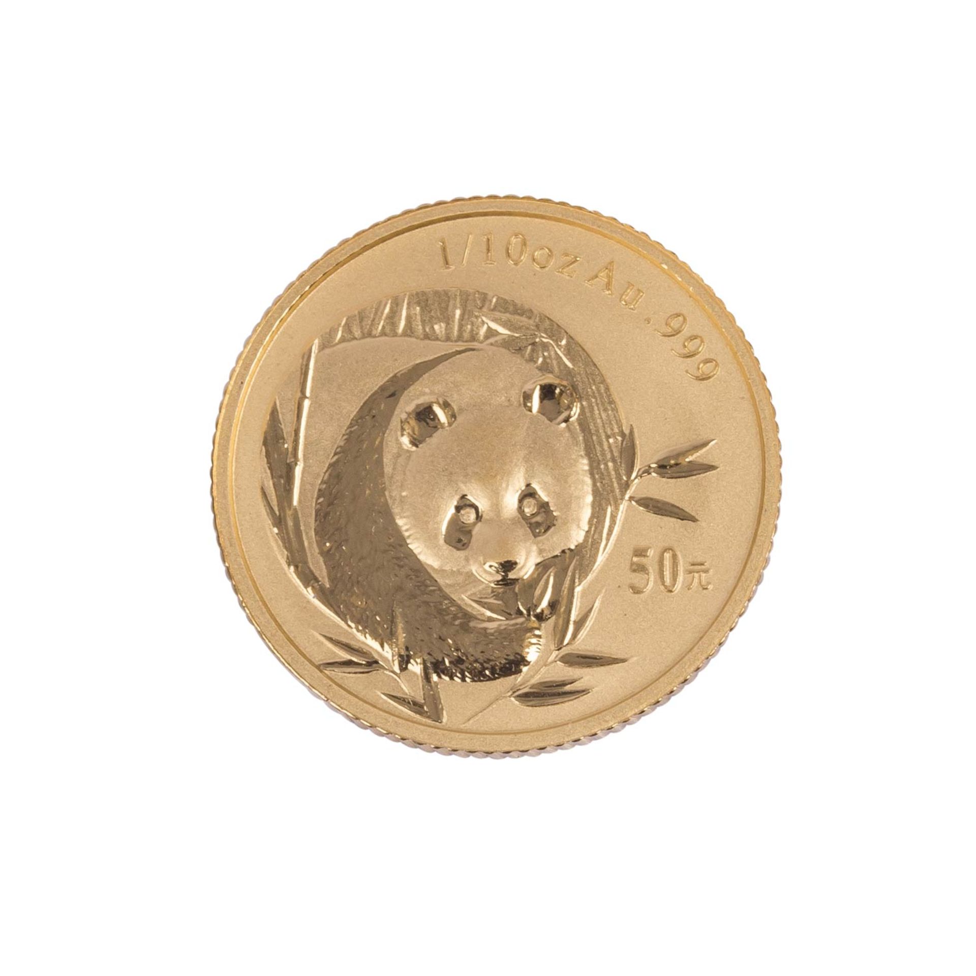 Volksrepublik China - Gold Panda Set 2003 mit  500/ 200/ 100/ 50/ 20 Yuan,  - Bild 9 aus 12