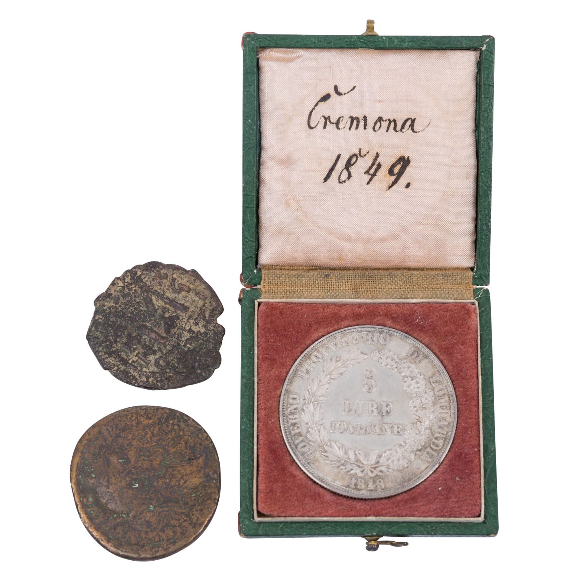 Altdeutschland - Kleines Konvolut historischer Münzen in schwarzer Holzlack-Schachtel. - Image 3 of 5