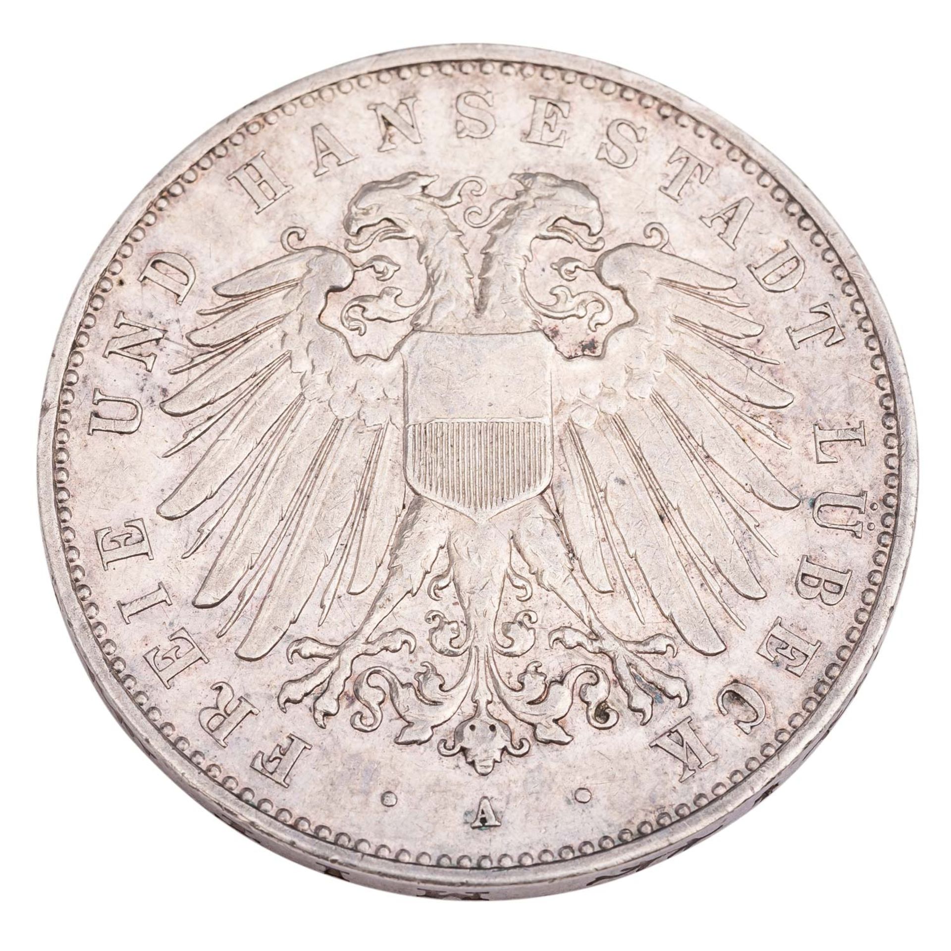 Deutsches Kaiserreich / Hansestadt  Lübeck - 5 Mark 1908,