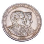 Sachsen Kurlinie - Doppeltaler 1872/B, Goldene Hochzeit Johann und Amalie,