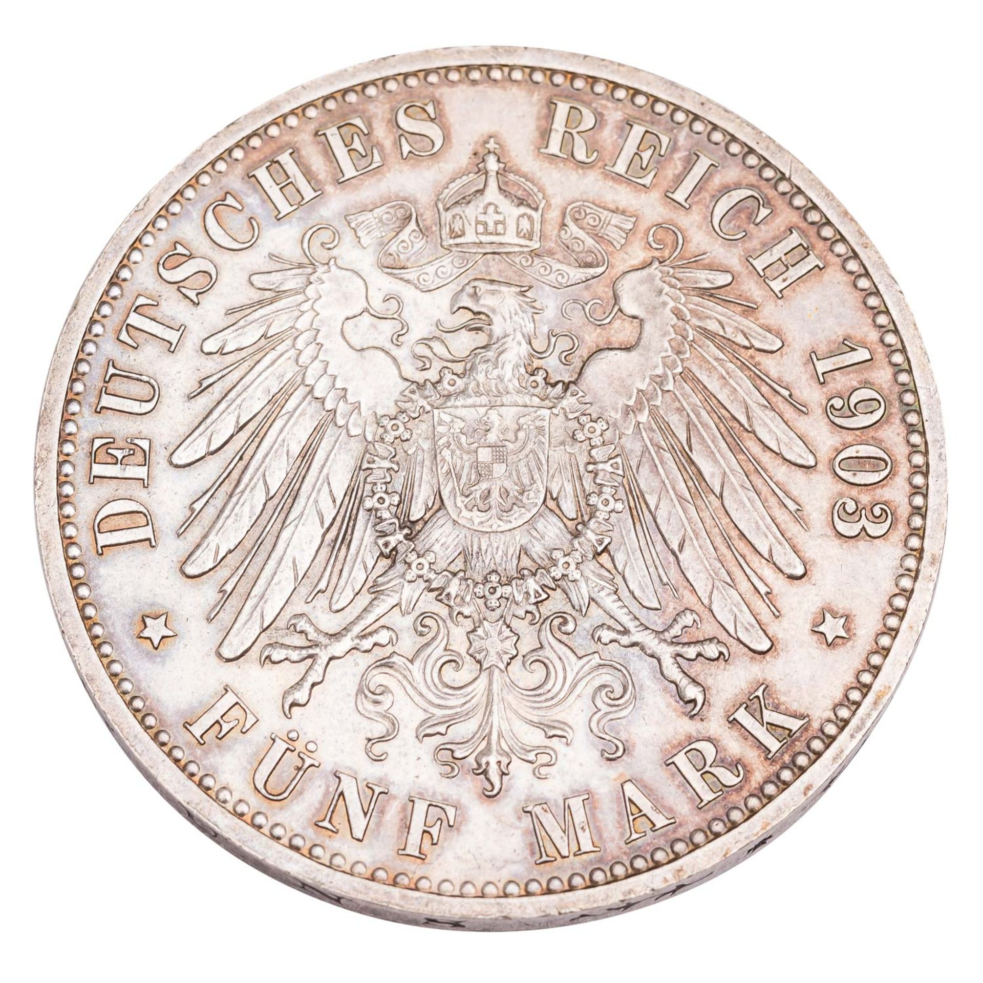 Herzogtum Sachsen-Altenburg - 5 Mark 1903/A, Zum 50-jährigen Regierungsjubiläum,