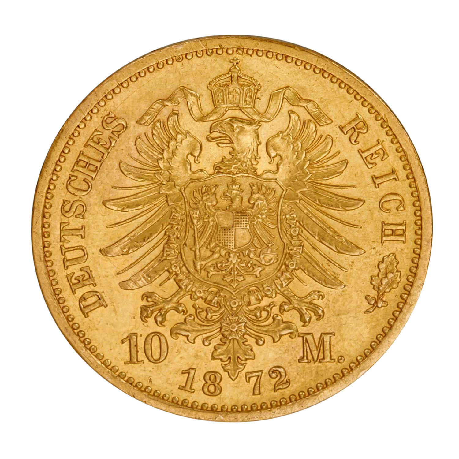 Großherzogtum Mecklenburg-Schwerin/Gold - 10 Mark 1872/A, - Image 2 of 3