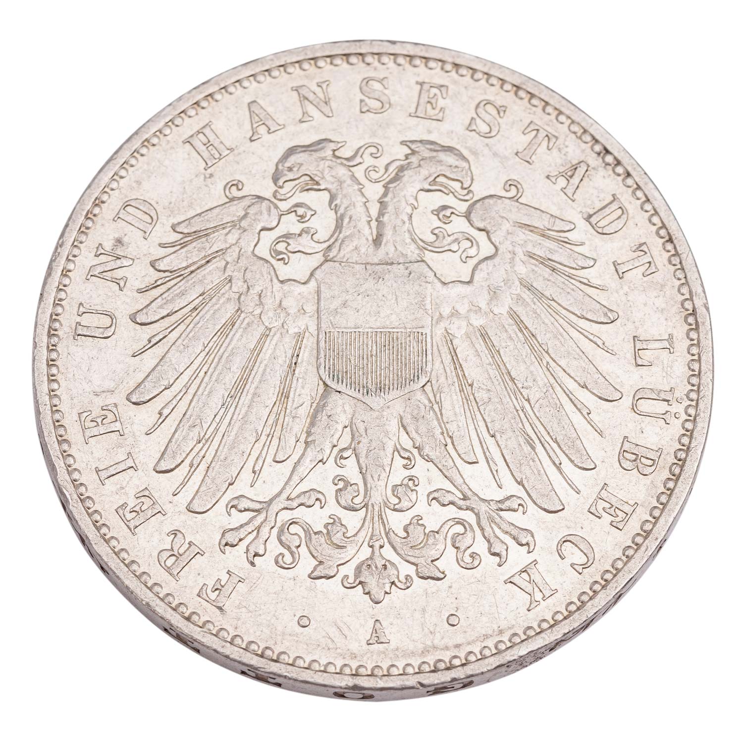 Deutsches Kaiserreich / Hansestadt Lübeck - 5 Mark 1913, - Image 2 of 2
