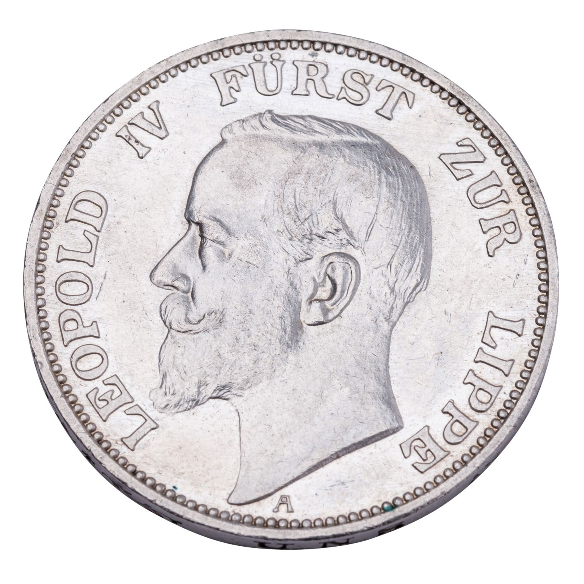 Deutsches Reich / Lippe - 3 Mark 1913, Fürst Leopold IV.,