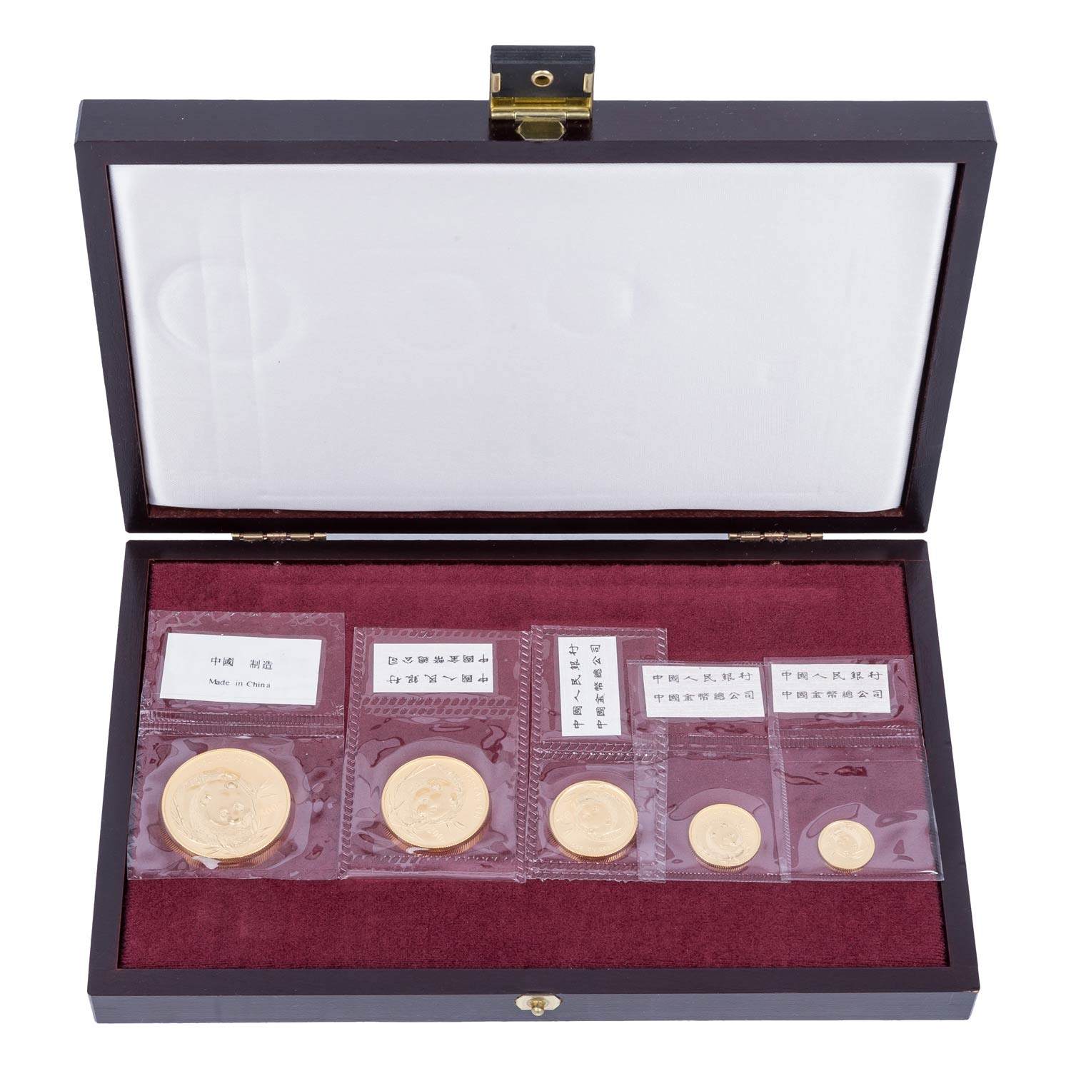 Volksrepublik China - Gold Panda Set 2003 mit 500/ 200/ 100/ 50/ 20 Yuan, - Image 2 of 12