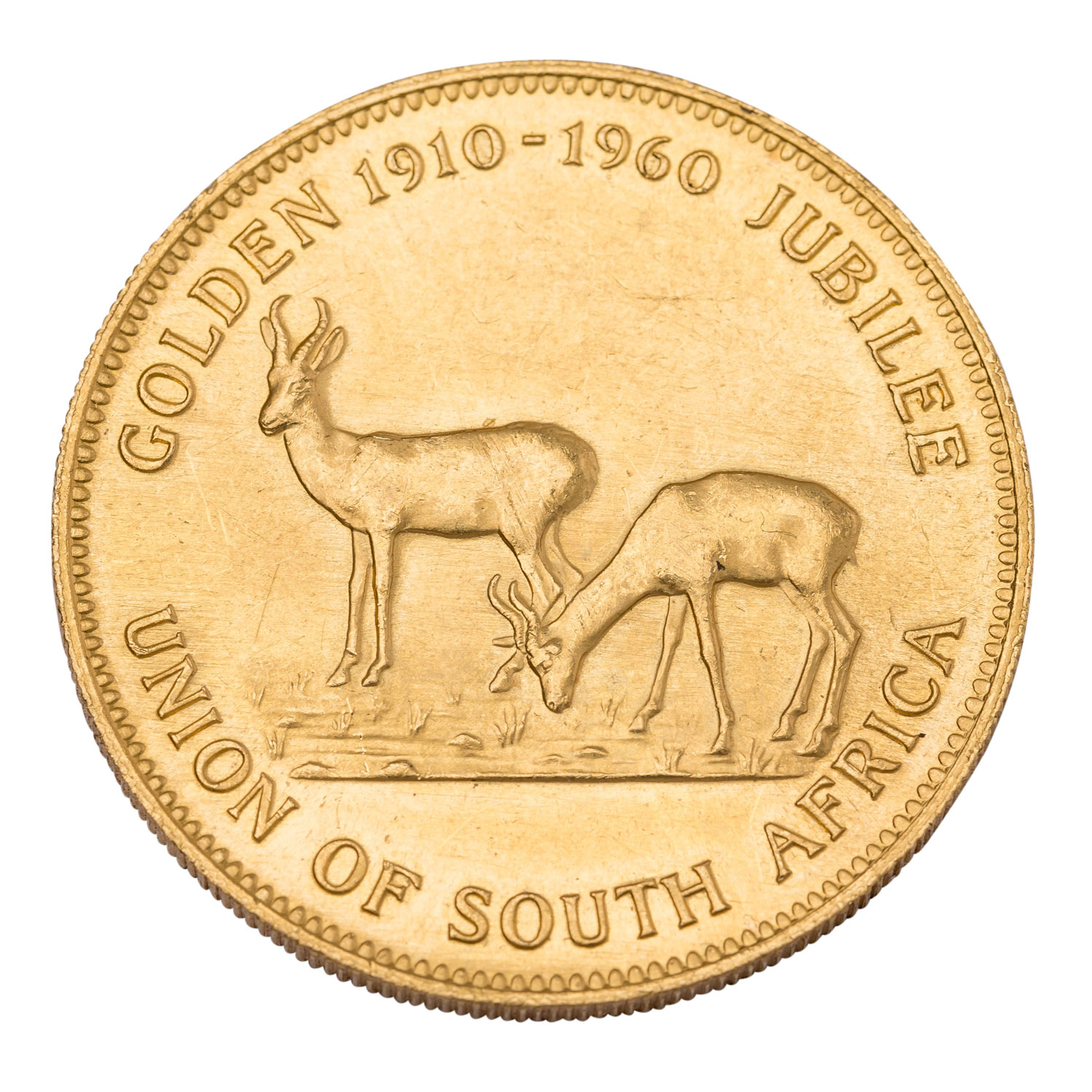Südafrikanische Union 1910 - 1960, 1 Unze GOLD fein (996/1.000 legiert), - Image 2 of 2