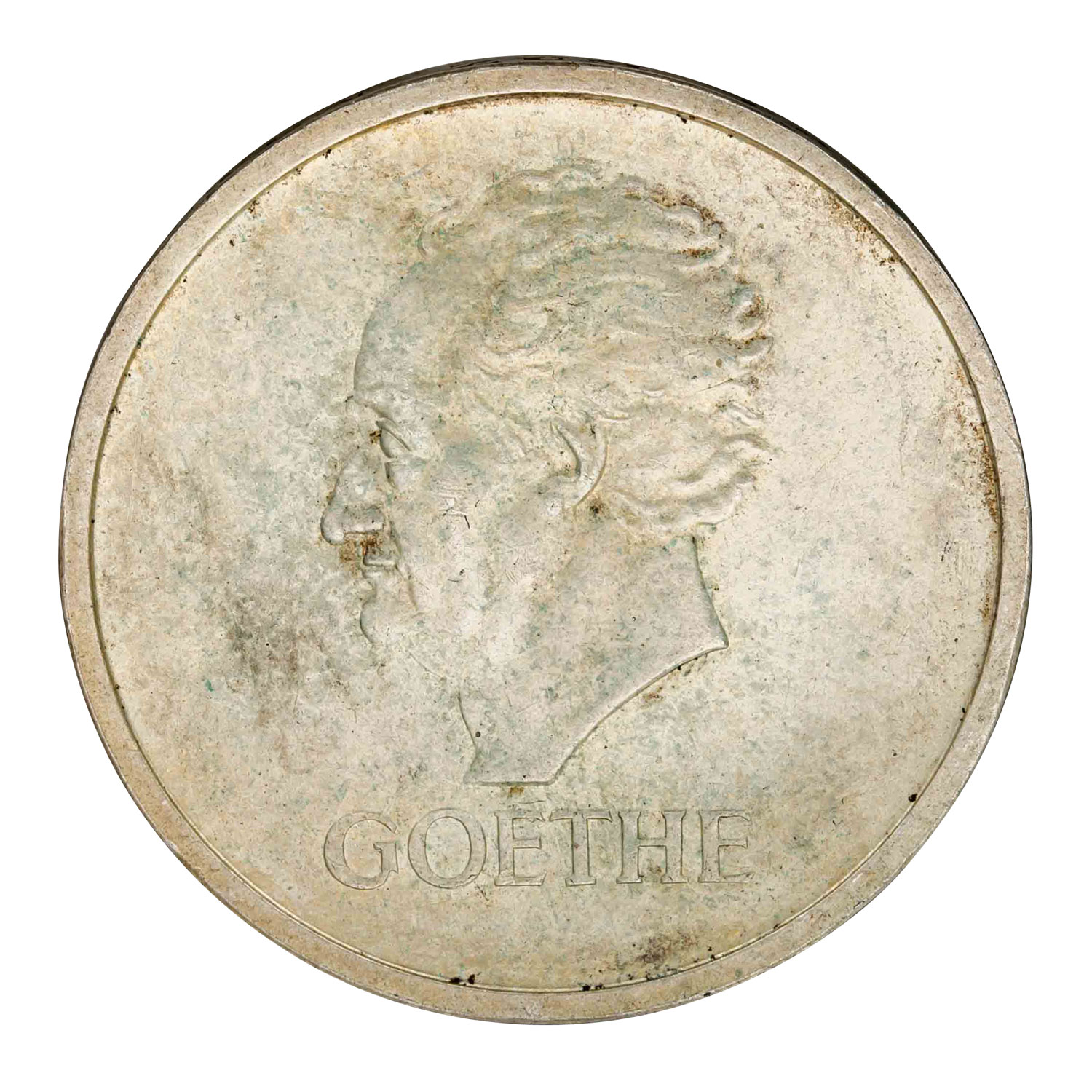 Weimarer Republik/Silber - 5 Reichsmark 1932/J, 100.Todestag Goethes, - Image 2 of 3