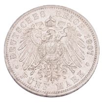 Deutsches Kaiserreich / Hansestadt Lübeck - 5 Mark 1907,