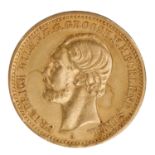 Großherzogtum Mecklenburg-Strelitz/Gold - 20 Mark 1873/A, 