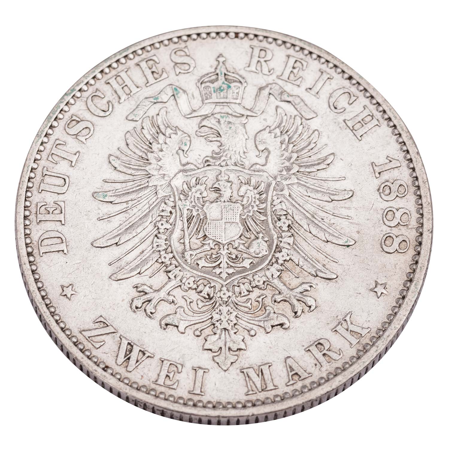 Deutsches Kaiserreich / Hessen - 2 Mark 1888/A, Grossherzog Ludwig IV., - Image 2 of 2