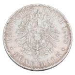 Deutsches Kaiserreich / Hessen - 5 Mark 1888/A, Grossherzog Ludwig IV., 