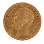 Großherzogtum Oldenburg/Gold - 10 Mark 1874/B, 