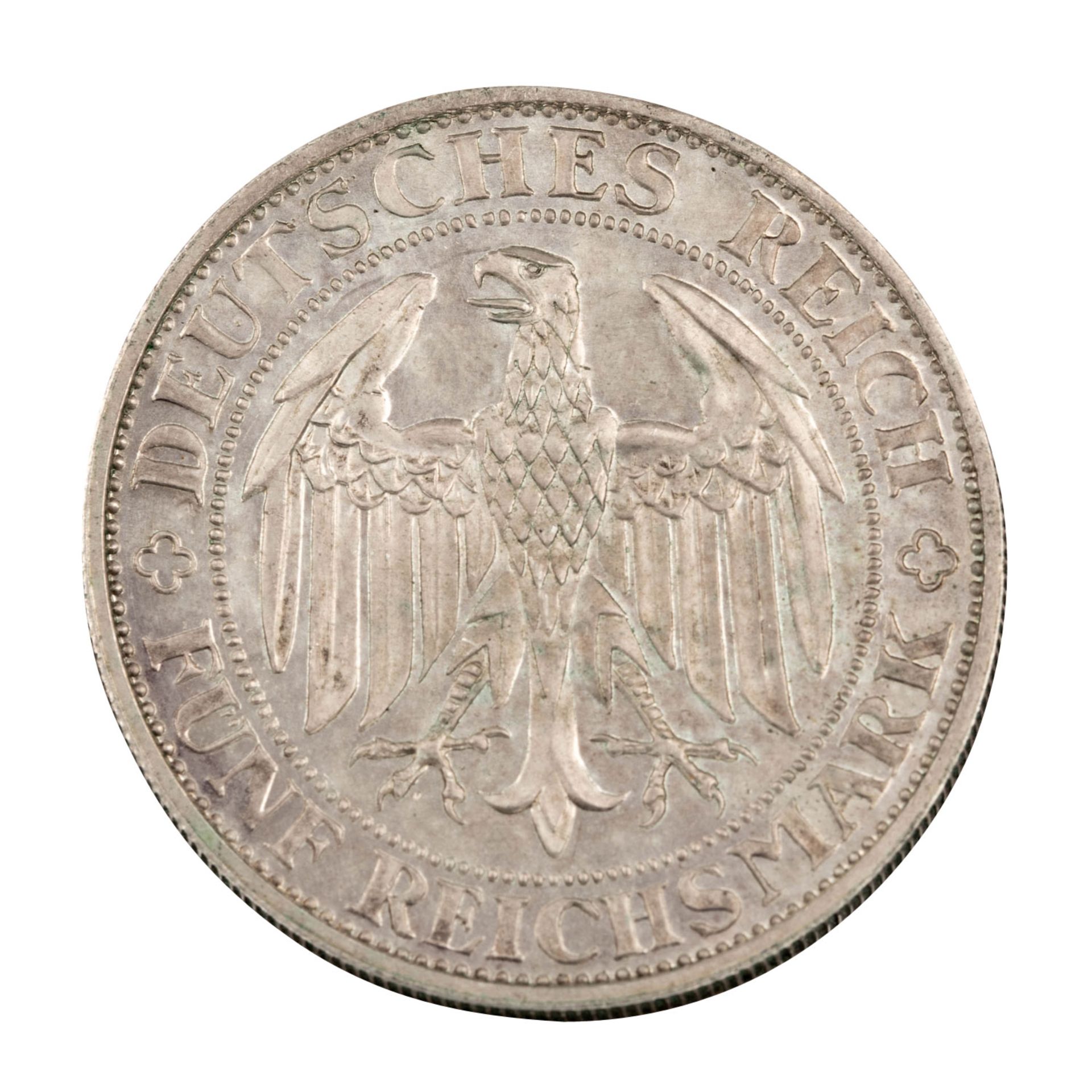 Weimarer Republik/Silber - 5 Reichsmark 1929/E, - Image 2 of 2