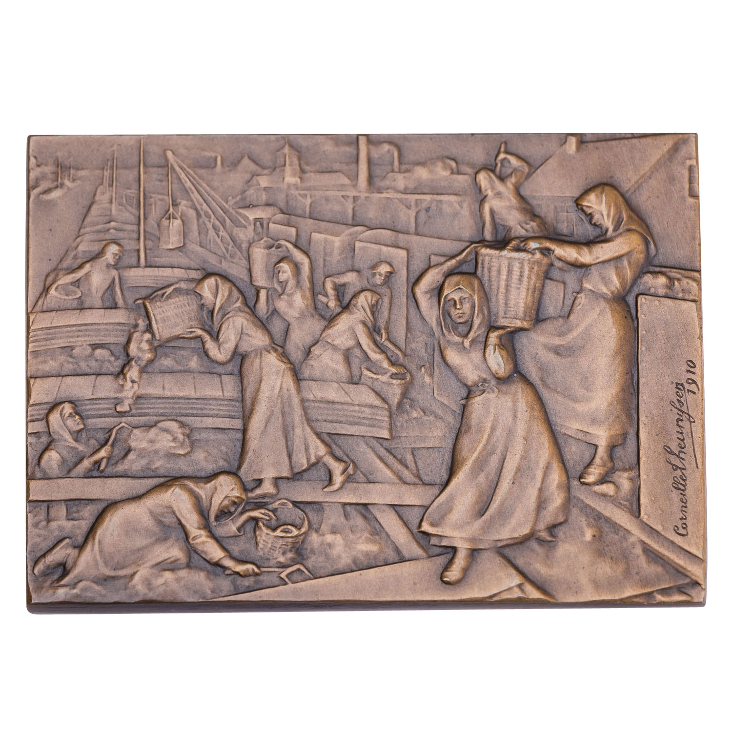 Frankreich - Bronzeplakette 1910, Theunissen, Corneille Henri (1863 – 1918),
