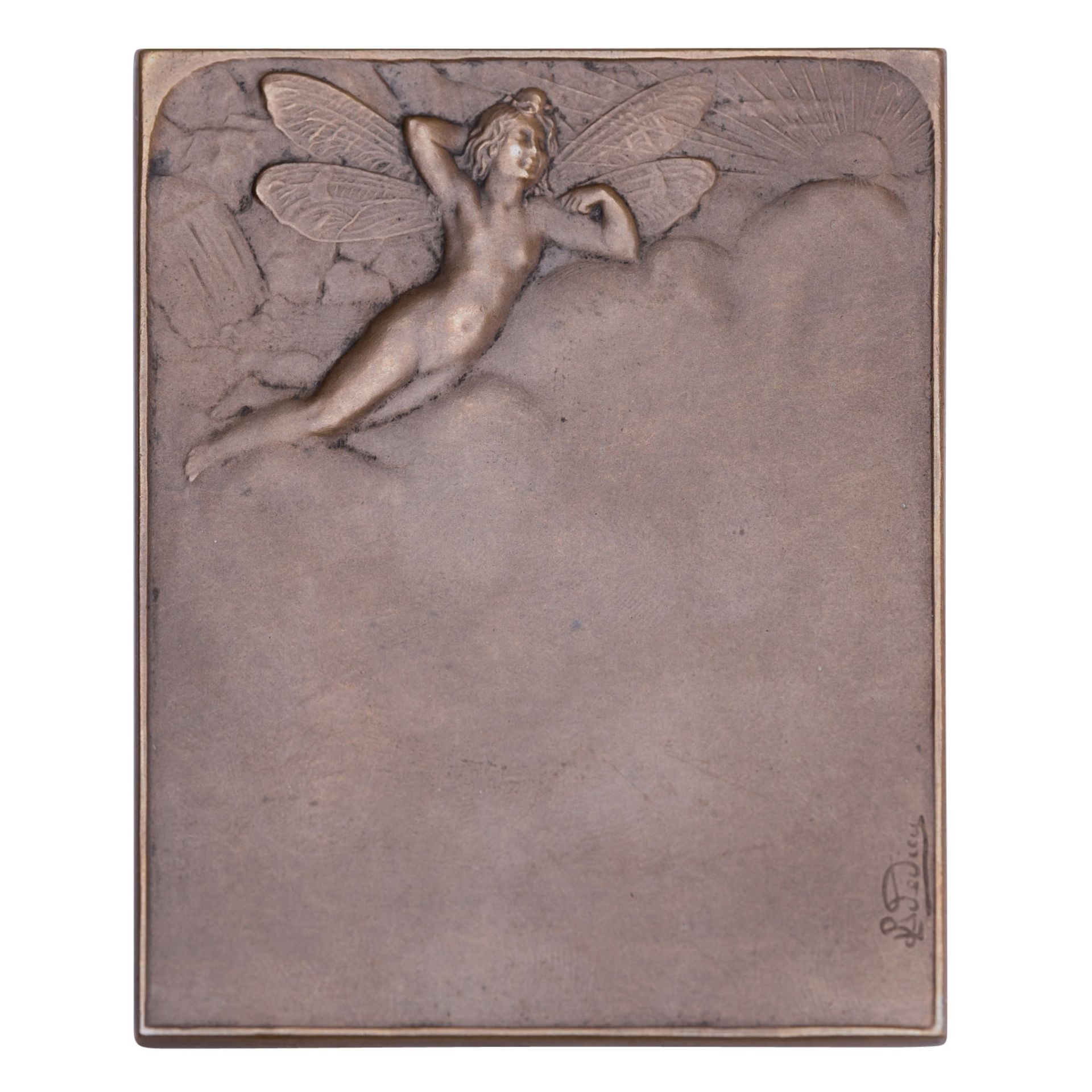 Frankreich - Bronzeplakette o.J. (1909), Lamourdedieu, Raoul (1877-1953), - Bild 2 aus 3
